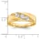 14K Yellow Gold Lab Grown Diamond SI1/SI2, G H I, Men's 3-stone Band