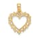 14k Yellow Gold Heart with Lace Trim Pendant