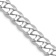 Rhodium Over 14k White Gold 8mm Solid Flat Beveled Curb 20 Inch Chain