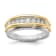 10K Two-tone Yellow and White Gold Lab Grown Diamond Men's Band