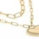 Heart Paperclip Pendant With CZ Necklace In 18k Gold Over Sterling Silver