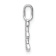 14K White Gold Diamond Letter E Initial Pendant