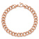 14k Rose Gold 8mm Polished and Textured Fancy Link Bracelet
