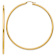 14k Yellow Gold 2 3/4" Polished Tube Hoop Earrings
