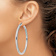 Rhodium Over 14k White Gold 2 9/16" Polished Tube Hoop Earrings