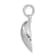 Rhodium Over Sterling Silver Polished Clam Shell Pendant