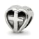 Sterling Silver Heart with Cross Bead