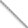 Rhodium Over 14k White Gold 1mm Solid Diamond-Cut Parisian Wheat 16 Inch Chain