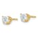 14K Yellow Gold 1ct. 5.0mm Heart G H I True Light Moissanite Earrings