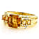 Citrine And White Zircon Ring In 18K Gold Over Sterling Silver 2.73ctw