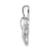Rhodium Over 14k White Gold Diamond Heart Pendant
