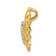 14k Yellow Gold and Rhodium Over 14k Yellow Gold Diamond
Vishuddha/Throat Chakra Chain Slide Pendant