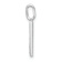 14K White Gold Diamond Lower Case Letter Y Initial Pendant