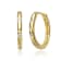 CZ Flush Set Huggie Earrings In 14K Gold Over Brass