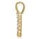 14K Yellow Gold Lab Grown Diamond Letter L Initial Pendant