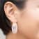 14K Yellow Gold Over Sterling Silver Clear Wide Acrylic Hoops With
Diamond Cut