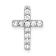 Rhodium Over 14k White Gold Diamond Latin Cross Chain Slide Pendant