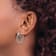 Rhodium Over 14k White Gold Polished and Textured 15/16" Double
Circle Hoop Earrings