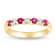 0.35ctw Ruby and Diamond Wedding Band Ring in 14k Yellow Gold