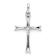 Rhodium Over 14k White Gold Diamond Cross Pendant