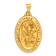 14k Yellow Gold Satin Saint Christopher Medal Pendant
