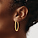 14k Yellow Gold Polished 1 1/2" Oval Hoop Earrings