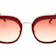 Tom Ford Shiny Red Oversize Frame / Gradient Bordeaux Lenses Sunglasses