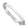 Rhodium Over Sterling Silver Polished 4mm with Safety Hinged Children's Bangle