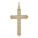14K Yellow Gold Diamond Budded Cross Pendant