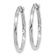 Rhodium Over 14k White Gold Polished 3/4" Twisted Hoop Earrings