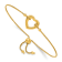 14K Yellow Gold Heart Adjustable Bracelet