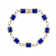 Lapis Lazuli Tennis Bracelet In 18K Gold Over Sterling Silver