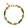 Gold Tone Enamel Link Bracelet