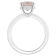 8mm Round Rose Quartz With Diamond Accents Rhodium Over Sterling Silver
Hidden Halo Ring