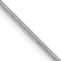Rhodium Over 14k White Gold 0.9mm Solid Round Snake 24 Inch Chain