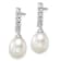 Rhodium Over Sterling Silver 8-9mm White Freshwater Cultured Pearl Cubic
Zirconia Post Earrings