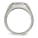 White Cubic Zirconia And Black Enamel Stainless Steel Men's Ring