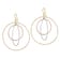 14k Yellow Gold, 14k White Gold and 14k Rose Gold Diamond-Cut Graduated
Circles Dangle Earrings