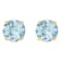 5mm Round Aquamarine 10k Yellow Gold Stud Earrings