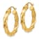 14k Yellow Gold Twisted 1" Hoop Earrings