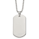 Tungsten Polished Dog Tag Pendant with 22 Inch Ball Chain