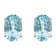 6x4mm Oval Aquamarine 14k White Gold Stud Earrings