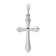 Rhodium Over 14k White Gold Textured Passion Cross Pendant