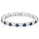 Sapphire Color CZ Eternity Band Ring In Sterling Silver 1.76ctw