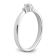 Rhodium Over 14K White Gold Petite Beaded Edge Round Diamond Ring 0.1ctw