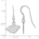 Rhodium Over Sterling Silver NHL Minnesota Wild LogoArt Dangle Earrings