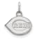 Rhodium Over Sterling Silver MLB Cincinnati Reds LogoArt Circle Pendant
