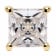 White Cubic Zirconia 14k Yellow Gold Studs With Velvet Gift Box 1.00ctw