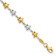 14k Two-tone Gold Puffed Star Link Bracelet