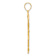 14k Yellow Gold Textured Gymnast with Ribbon Pendant